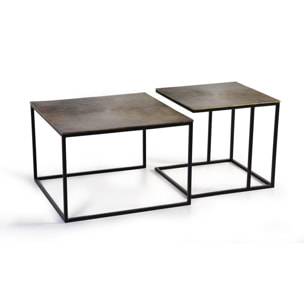 Ensemble de 2 tables basse 41x62x62cm