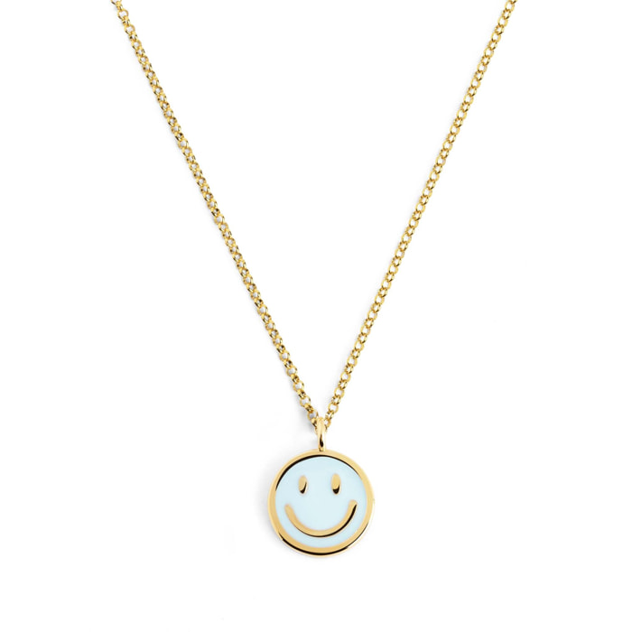 Collana Smiley Sky Enamel Placcato Oro