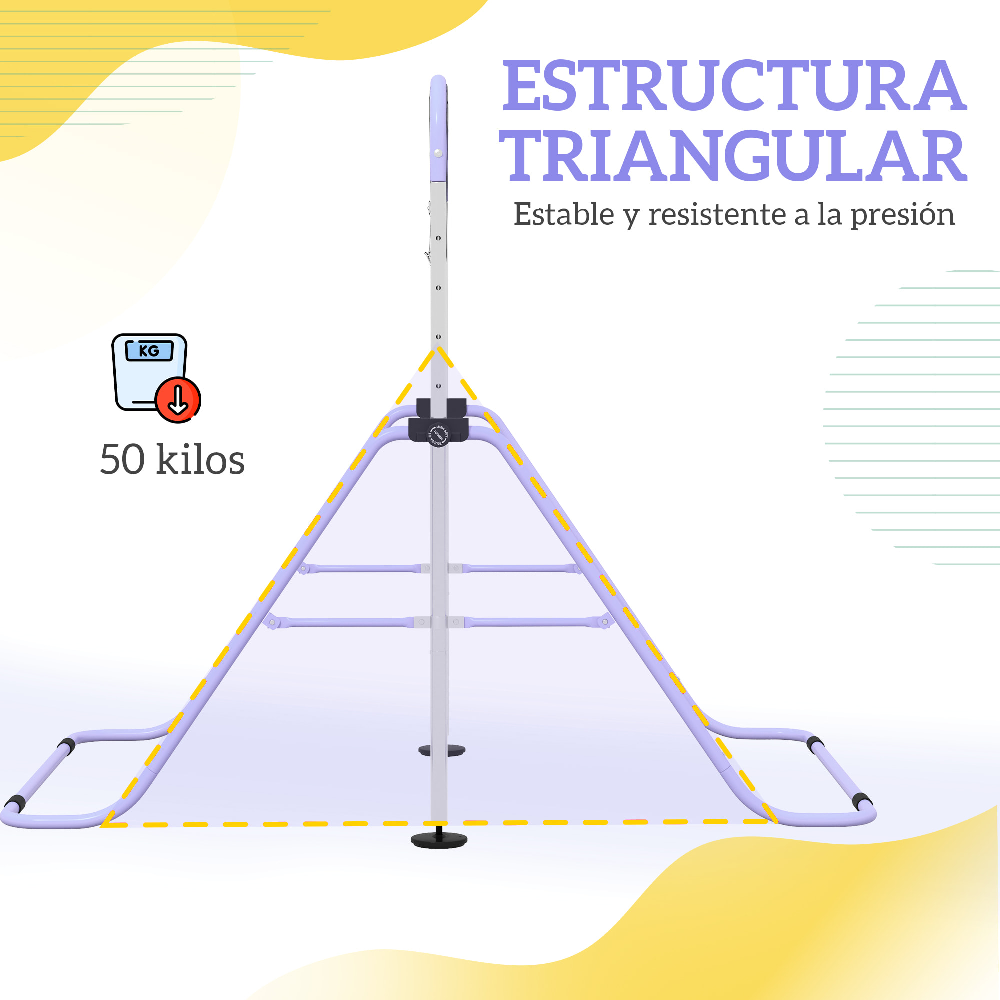 Barra de Gimnasia para Niños con Altura Ajustable en 5 Niveles y Anillos, Barra de Entrenamiento de Gimnasia Plegable en Casa, Púrpura