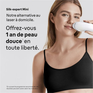 Epilateur lumière pulsée BRAUN IPL PL1114 Silk-expert Mini, 1 teêt, 1 rasoir gillette Venus, 1 pochette