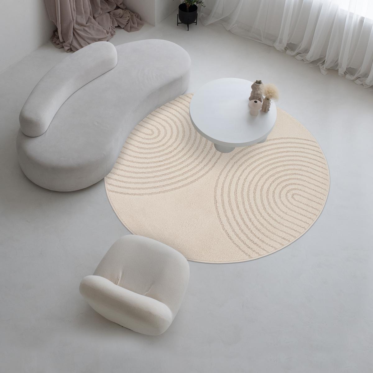 Tapis rond JOKO Tapis doux en relief