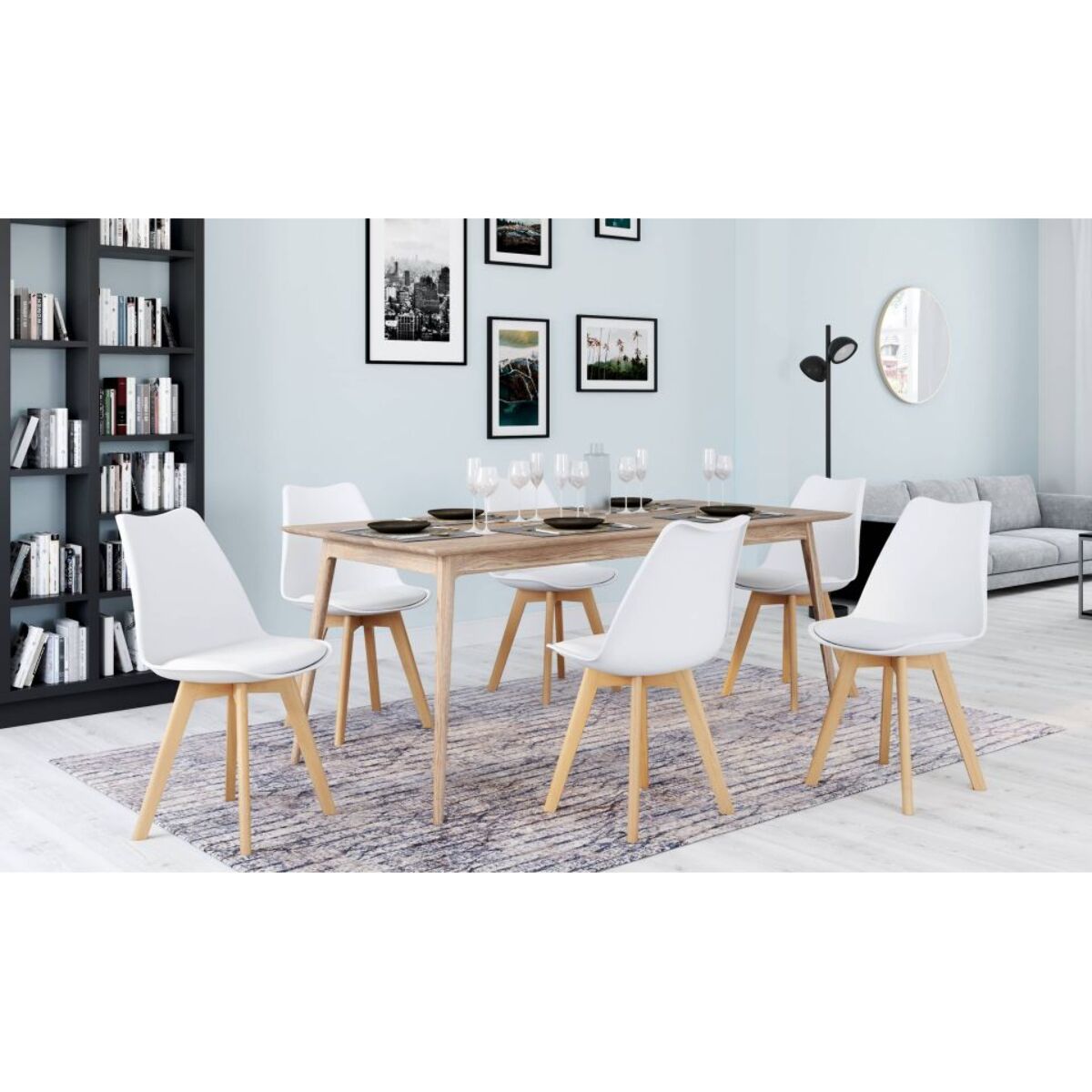 Chaises scandinave Nordia - Blanc