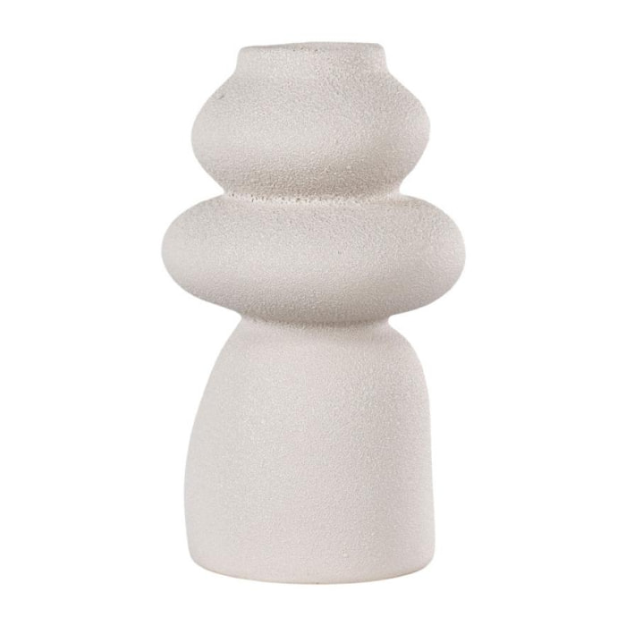 Nosara - Vase de forme organique en grès H26,5cm - Couleur - Blanc ivoire