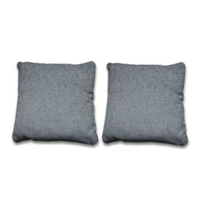 Lot de 2 Coussins 40 x 40 cm tissu gris - LUGANO