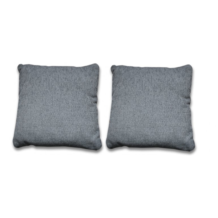 Lot de 2 Coussins 40 x 40 cm tissu gris - LUGANO