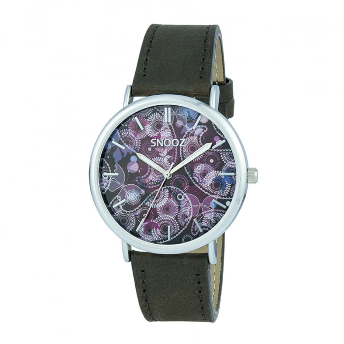 Reloj Snooz SAA1041-78 Unisex Analogico Cuarzo con Correa de Piel