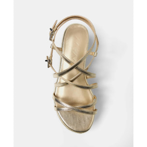 Sandalias de plataforma Zahara Dorado 7 cm