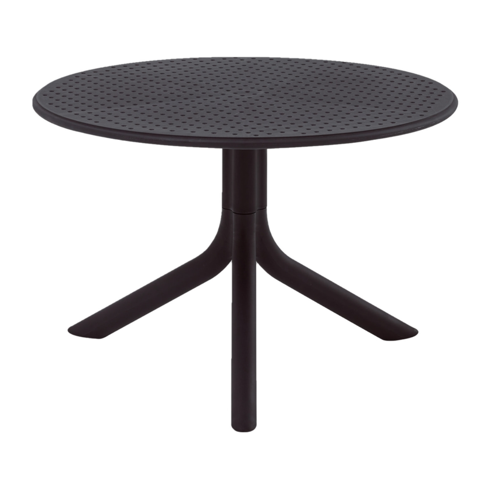 Tavolino basso da esterno in polipropilene 60x60x41cm nero – Obidos