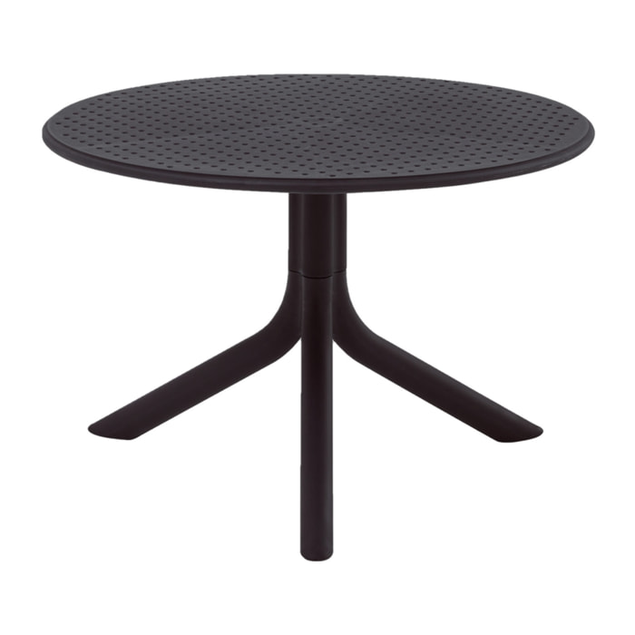 Tavolino basso da esterno in polipropilene 60x60x41cm nero – Obidos