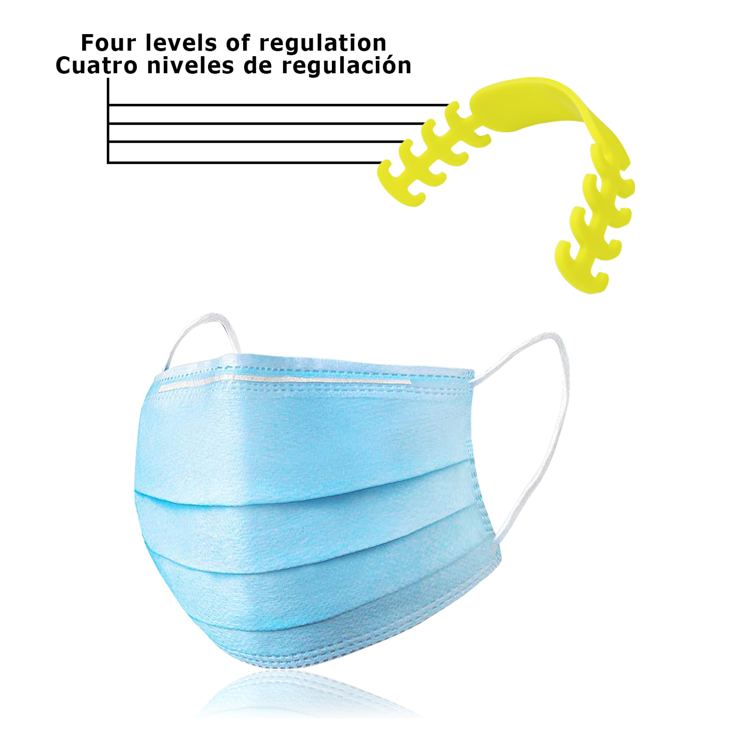 Pack X5 Salvaorecchie per maschere, in silicone morbido e flessibile.