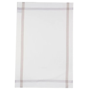 Lot de 2 torchons coton gris 45x70cm