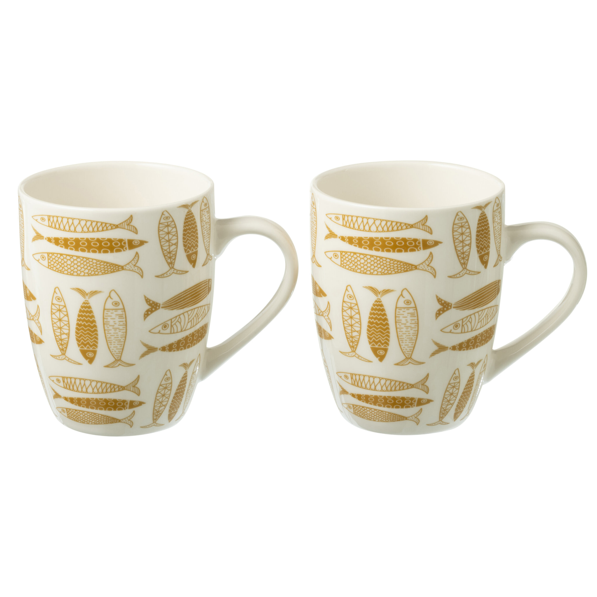 J-Line tasse - céramique - brun - boîte de 2