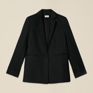 Oltre - Blazer con bordado de lentejuelas - Negro