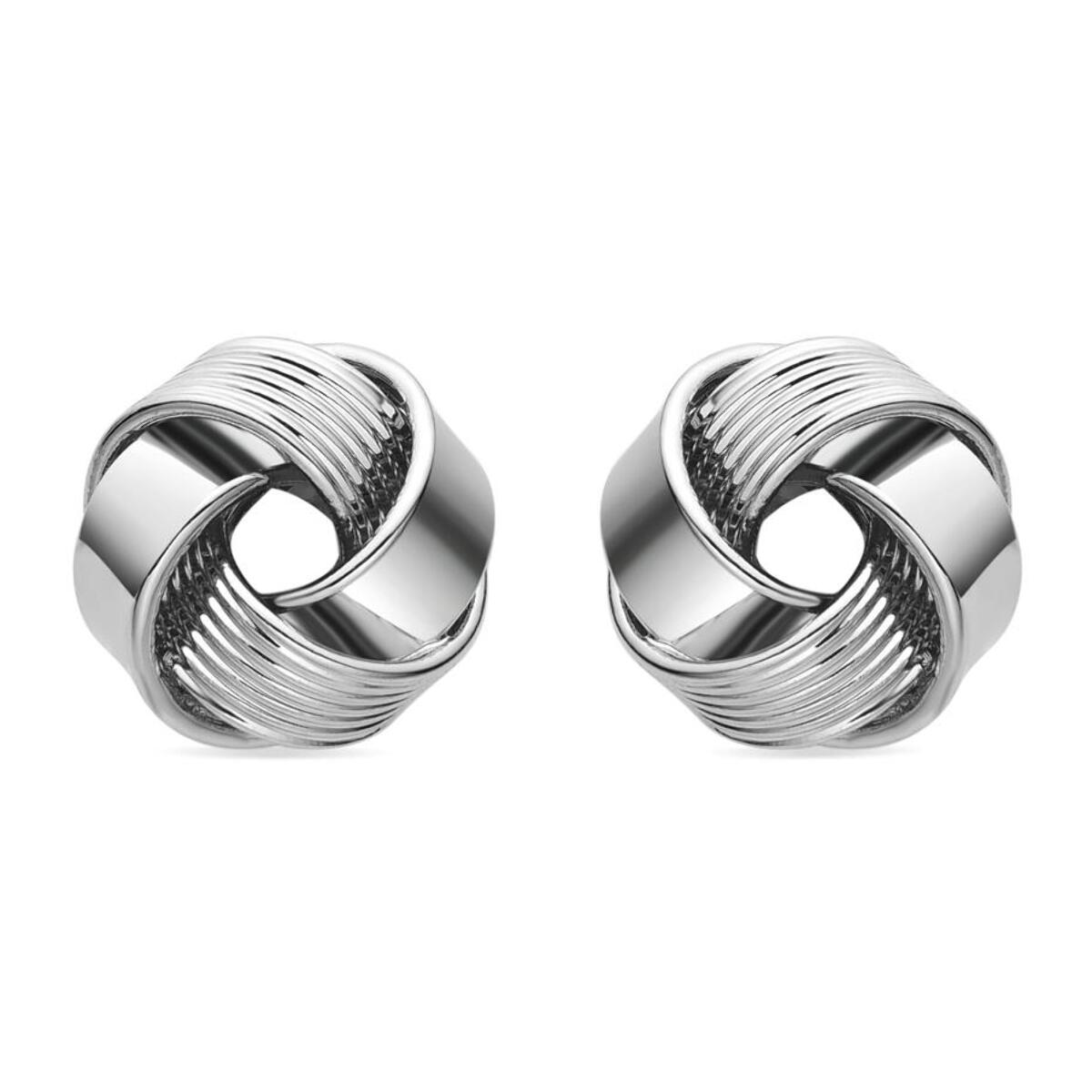 Pendientes Lux by Lux acabados en baño de rodio