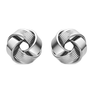 Pendientes Lux by Lux acabados en baño de rodio