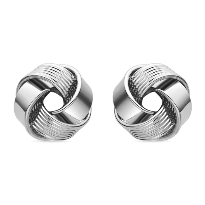 Pendientes Lux by Lux acabados en baño de rodio