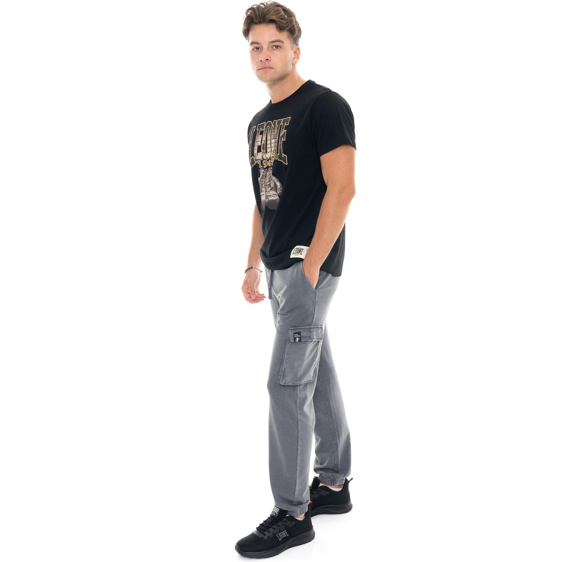 Pantalone cargo da uomo in felpa con elastico al fondo, Leone 1947 Vintage Dept.