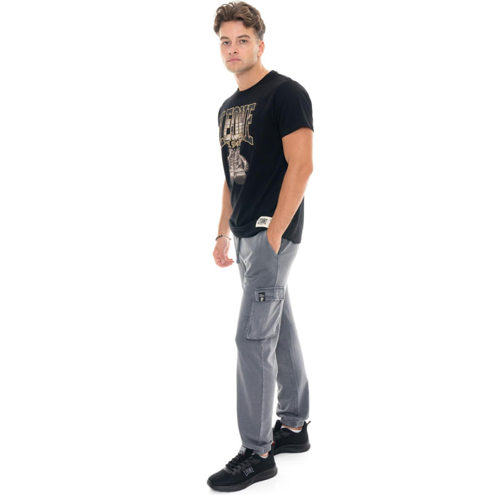 Pantalone cargo da uomo in felpa con elastico al fondo, Leone 1947 Vintage Dept.