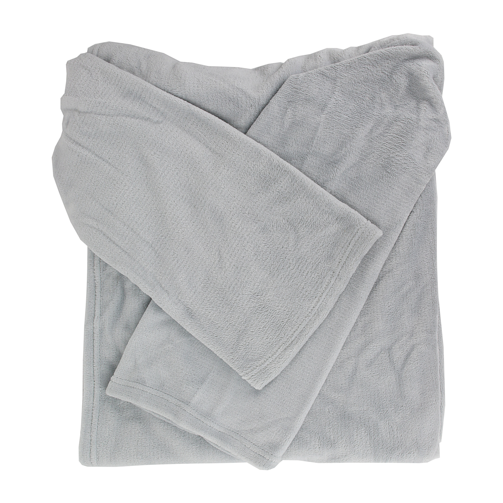 Plaid - HOME DECO FACTORY - Ultra-Douillet - À Manches Longues - Gris