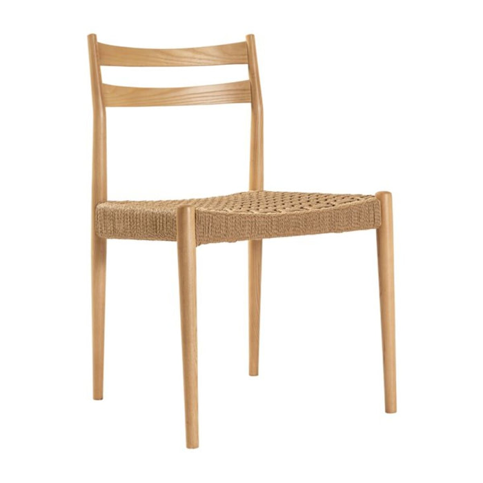 Chaise Eda -bois massif de frêne et corde-couleur naturel 43 x 80 x 48 cm