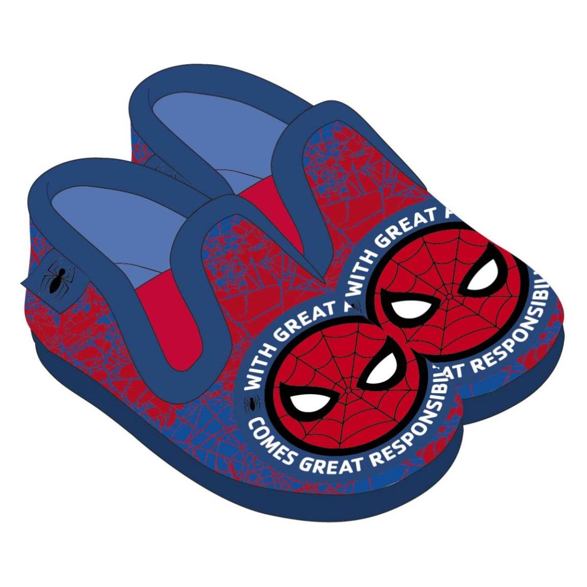 Spiderman Pantofola Slip Blu Lui Marvel Blu