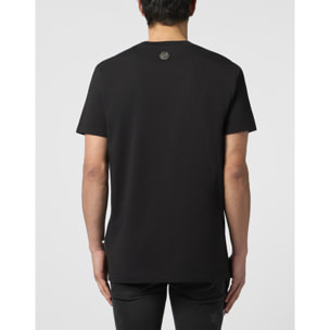 PHILIPP PLEIN Round Neck T-Shirt Raw Edge Monogram Monogram