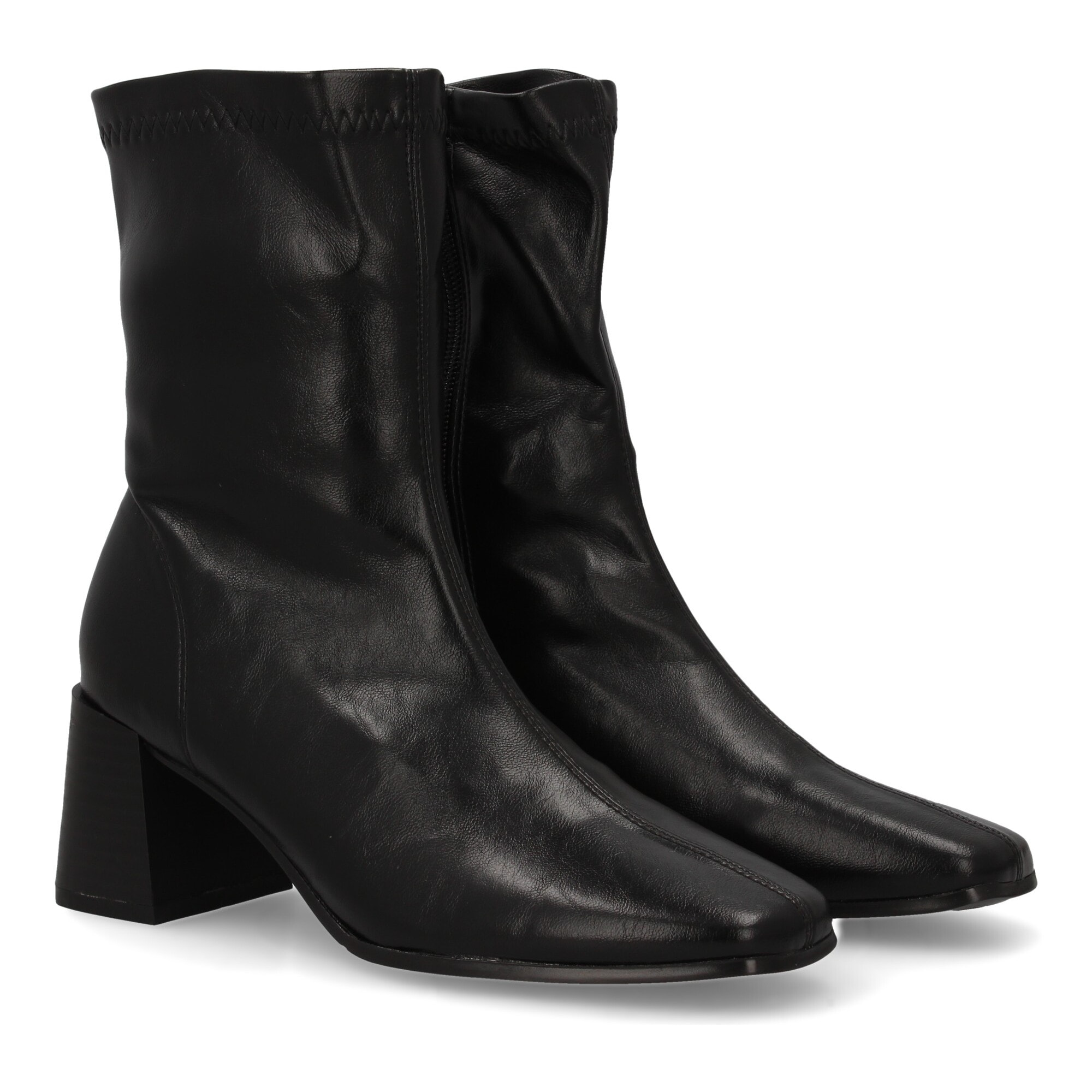 Botin mujer con tacon y estampado liso