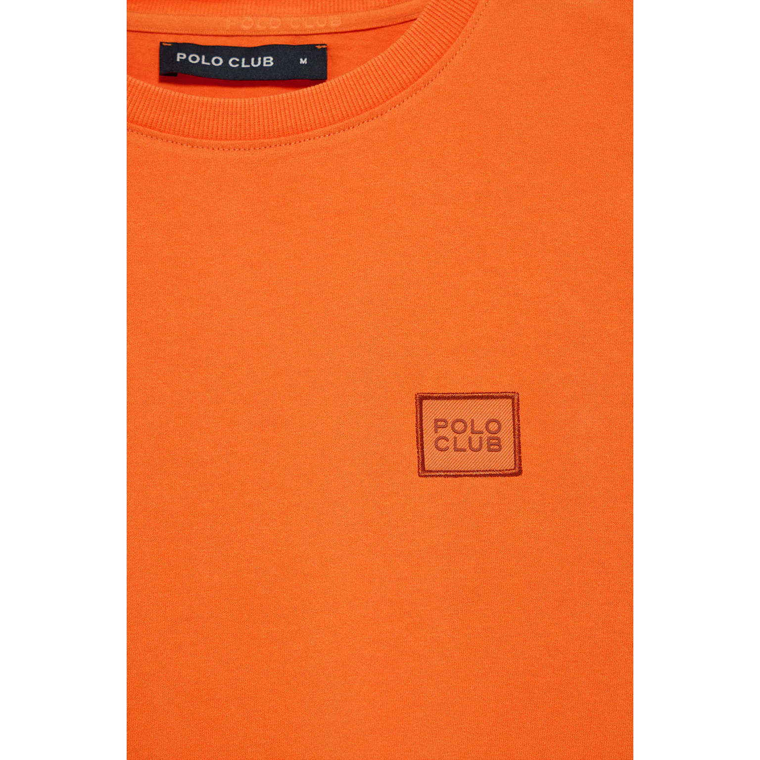 Camiseta naranja garment dye con detalle Polo Club