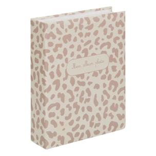 Album-photo Pika 200 photos motif félin beige/rose