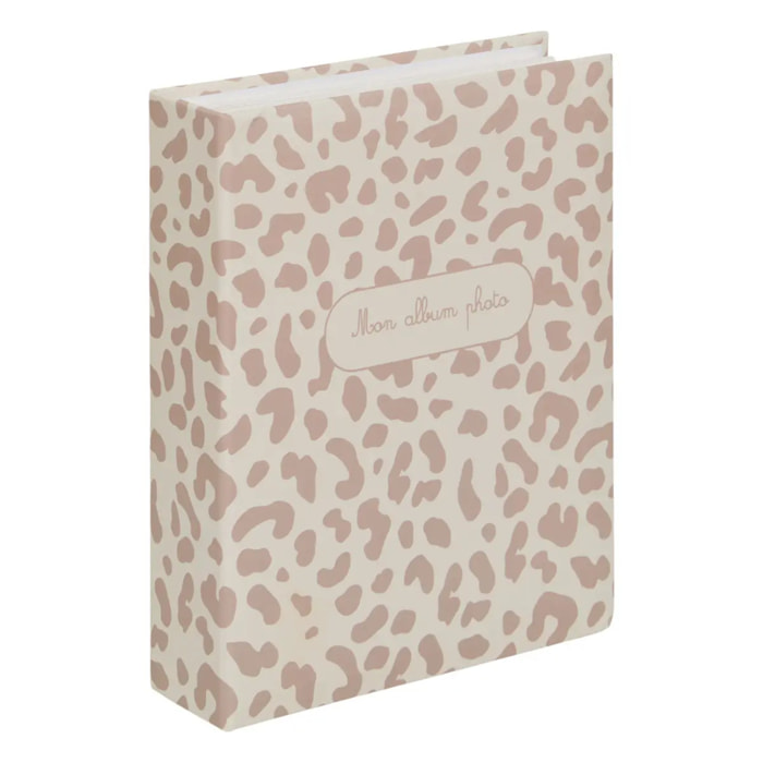 Album-photo Pika 200 photos motif félin beige/rose