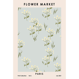 Tableau fleurs paris flower market  Toile imprimée