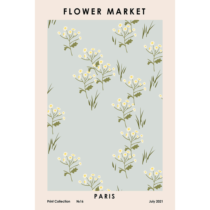 Tableau fleurs paris flower market  Toile imprimée