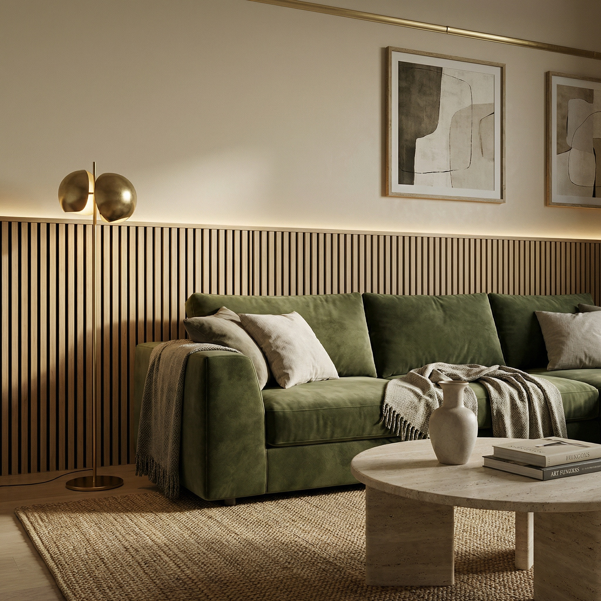 Panneau acoustique mural d'intérieur 60x120 cm en MDF sur feutre polyester, décor chêne clair, 0,72 m2 (SATAKUPANLOT612)