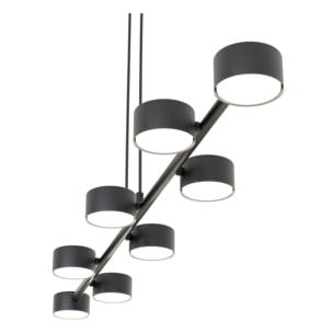 Lampada a sospensione Megara in acciaio nero opaco