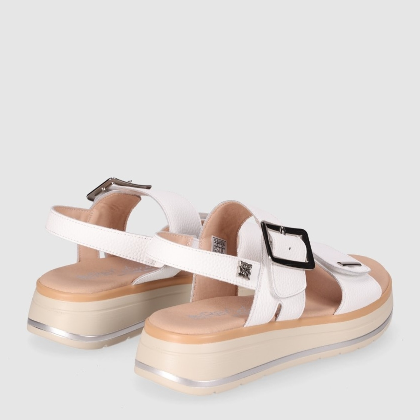 Sandalias de Piel - Blanco - Tacón: 5 cm
