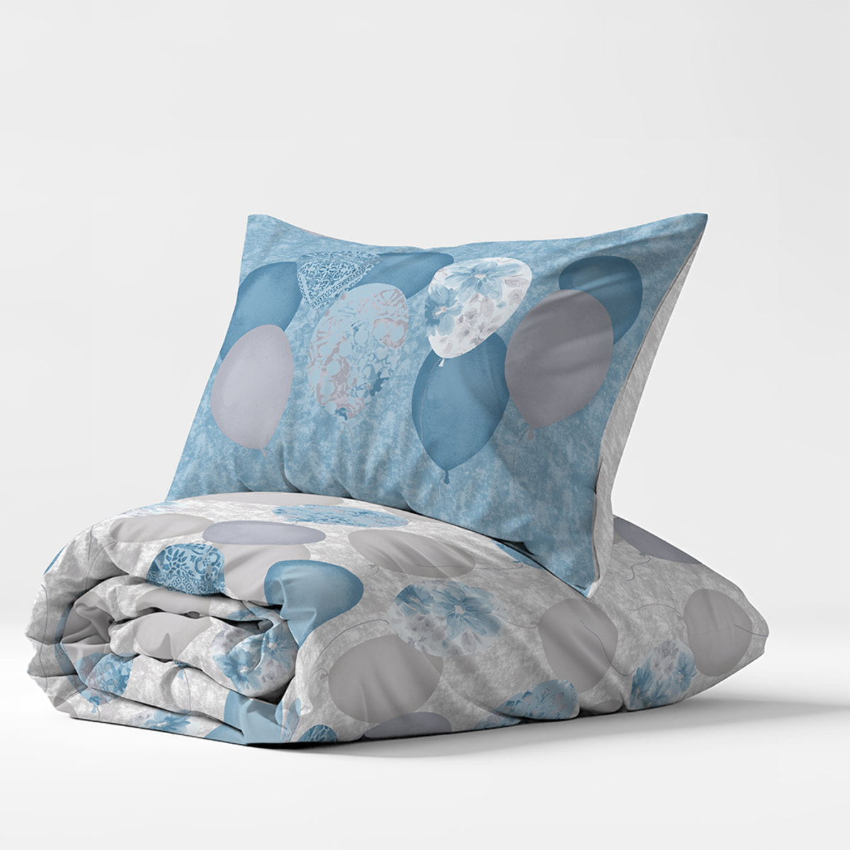 Parure copripiumino palloncini azzurro