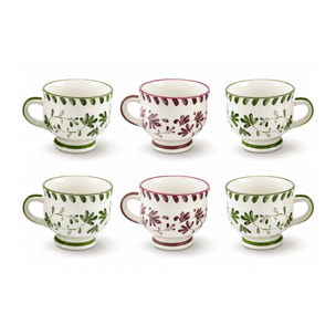 Lot de 6 mugs à pieds, TRATTORIA