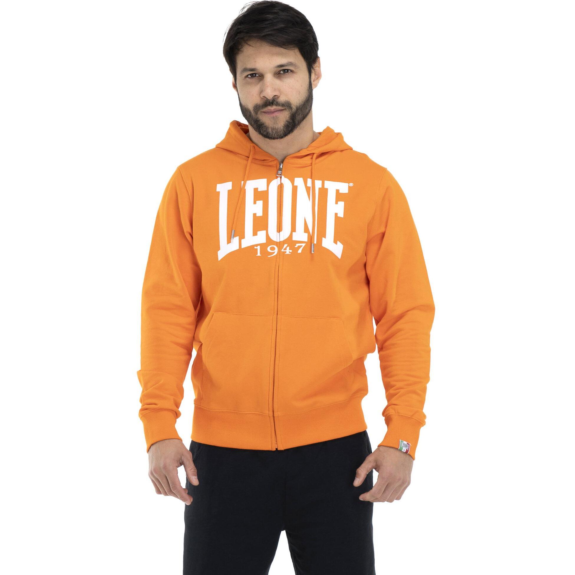 Felpa da uomo con cappuccio e zip Leone 1947 Apparel