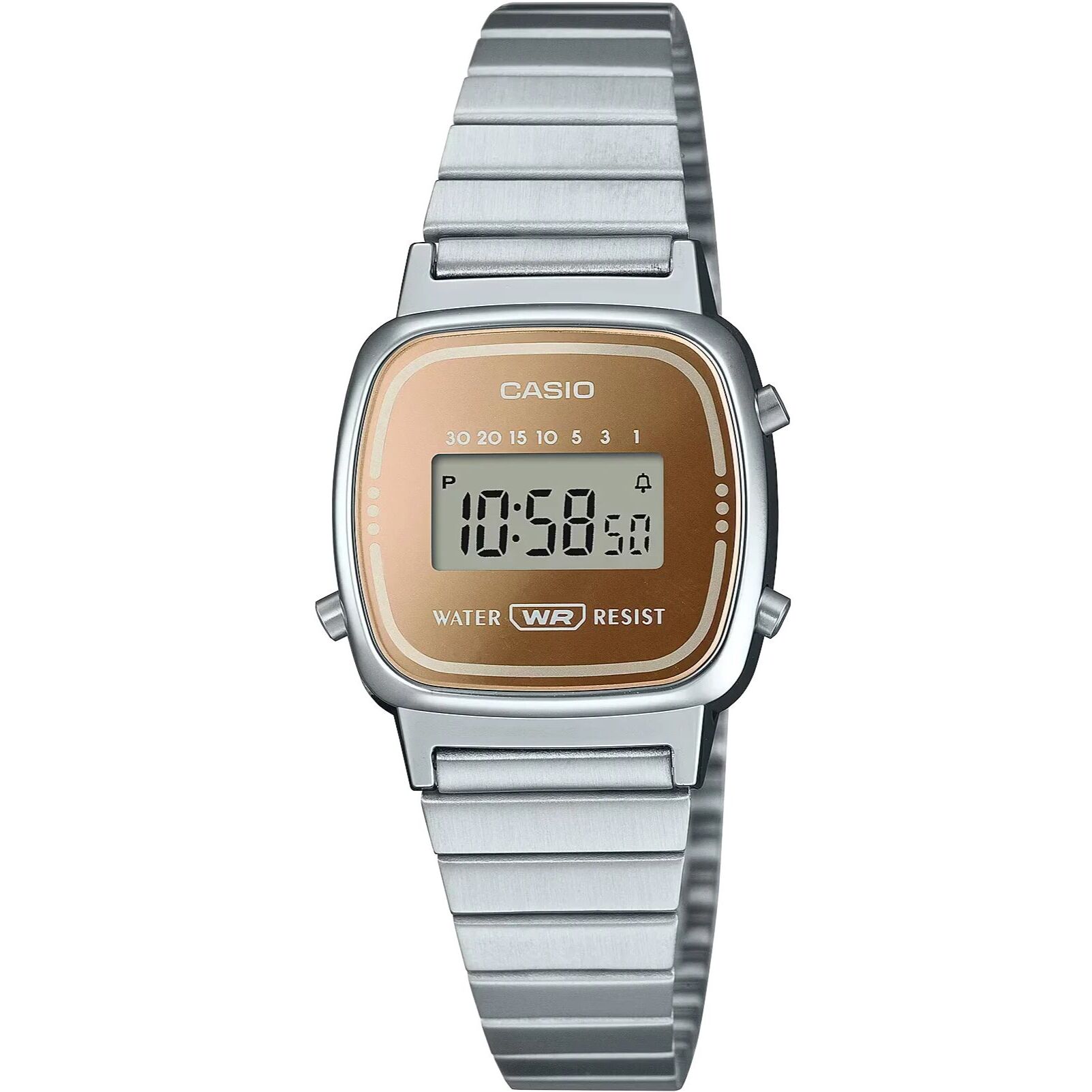 Reloj Casio LA670WES-4AEF Mujer Digital Cuarzo con Correa de Acero inoxidable