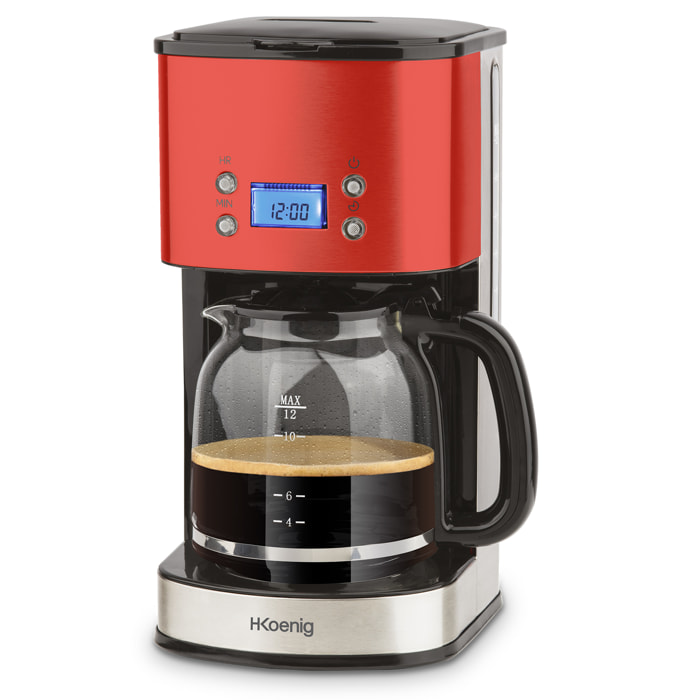 Cafetera de Goteo Programable, 1000 W, 12 Tazas, 1.5 Litro.