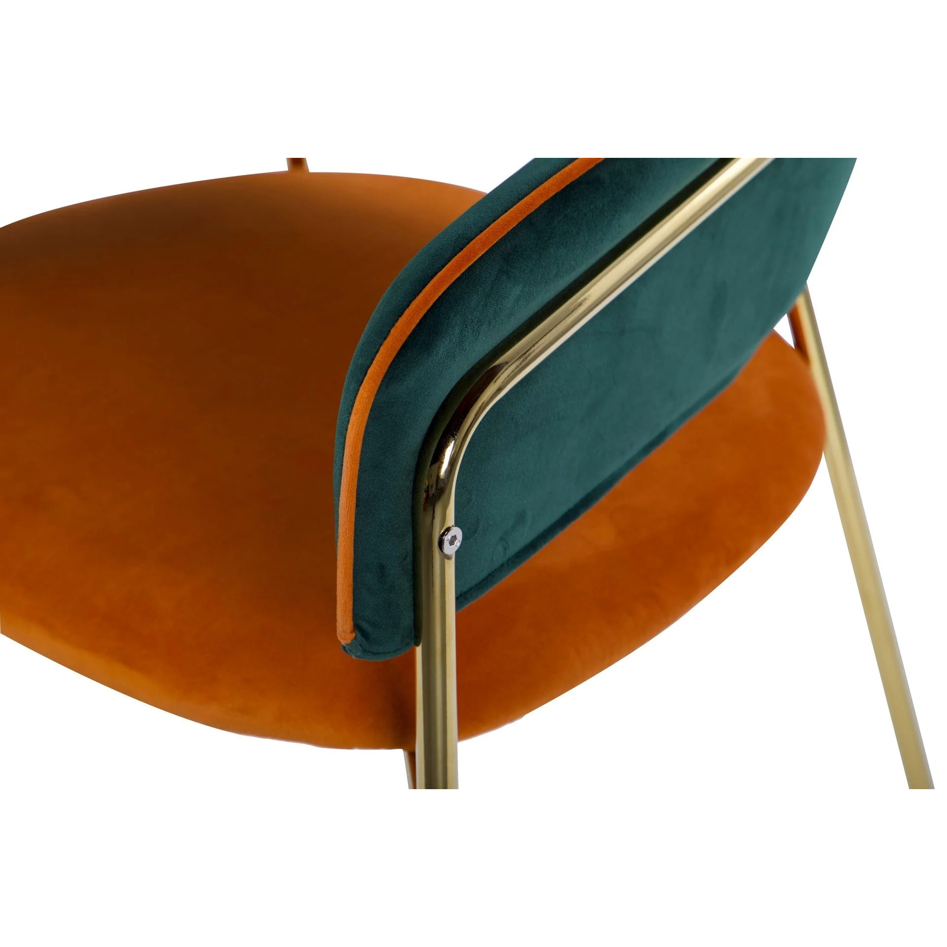 Silla Velvet Verde Naranja 57x59x82 Cm