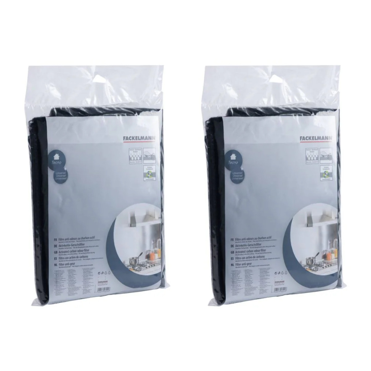 Lot de 2 filtres hotte 47 x 57 cm Fackelmann Tecno