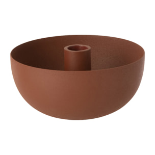 J-Line bougeoir Bol - acier - terracotta
