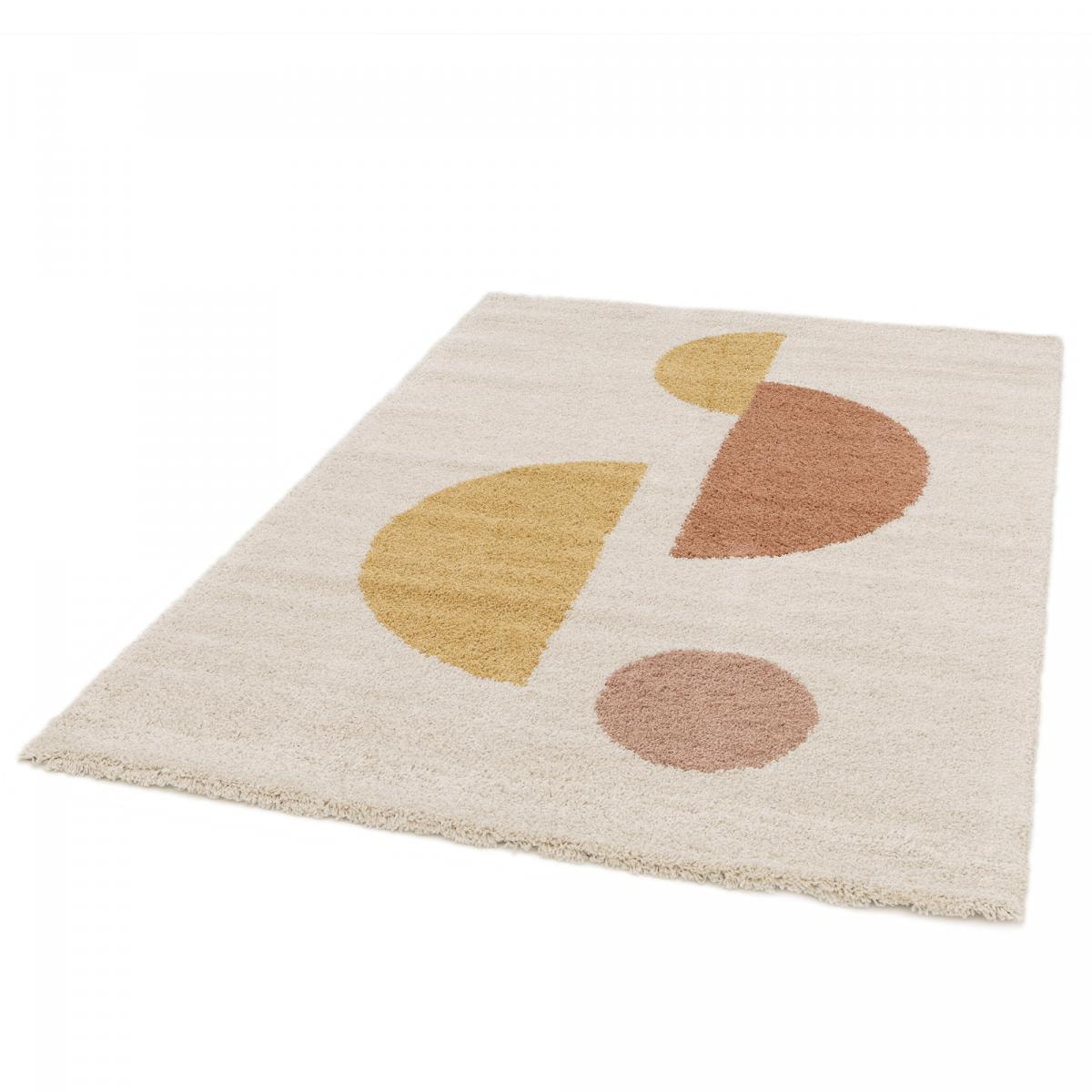 Tapis shaggy tissé motif géométrique VUFA