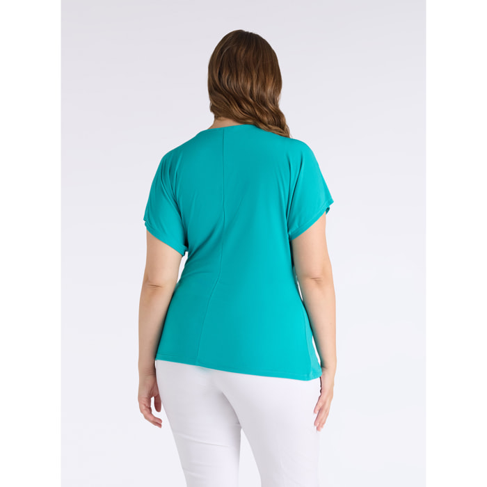 Fiorella Rubino - Camiseta cruzada - Green Water