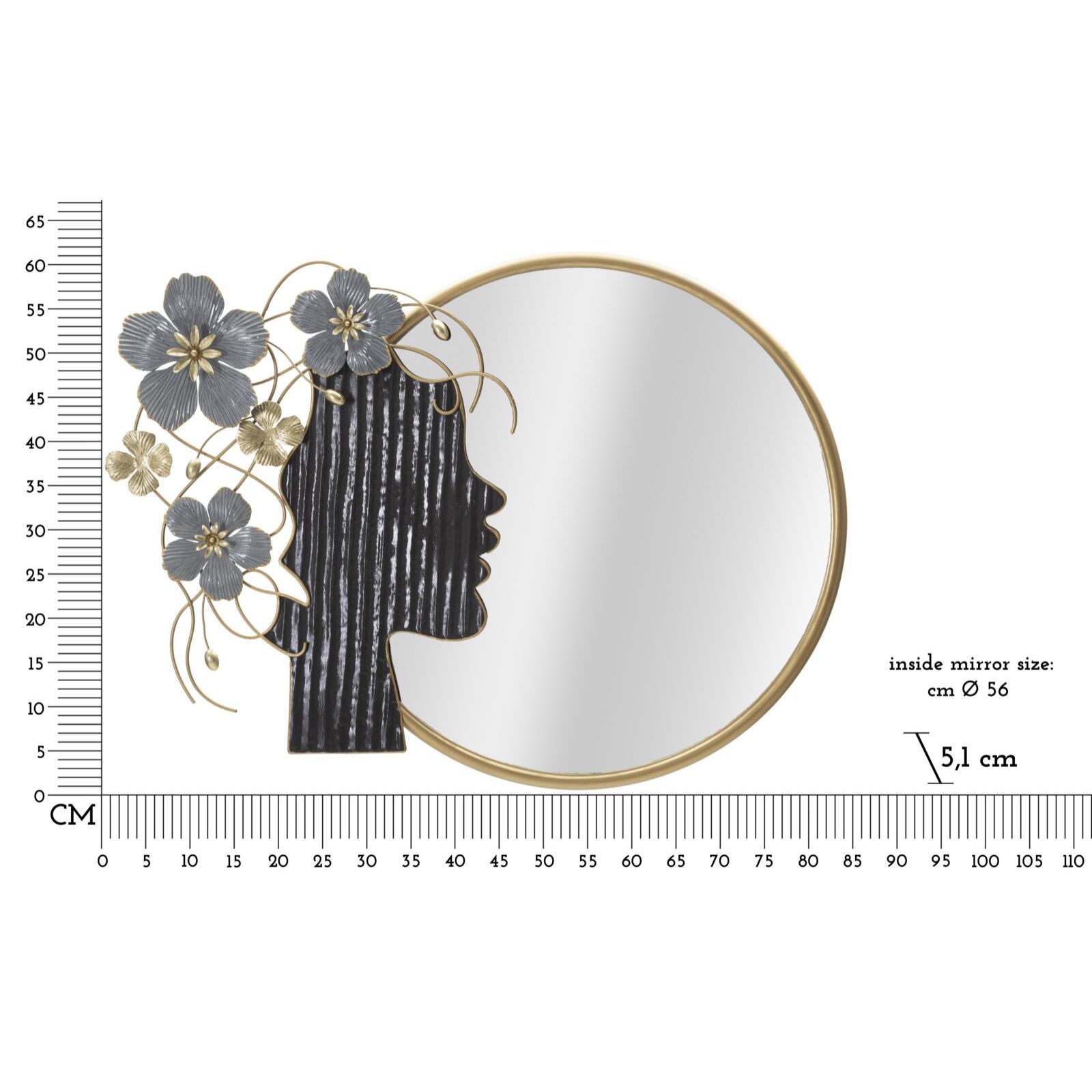 SPECCHIO DA MURO WOMAN CM 81,9X7X61