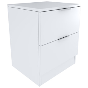 Comodino Con 2 Cassetti Per Camera Da Letto Cameretta Ragazzi Studio Ingresso Comò Settimino Zona Notte 38 x 33,5 x 45 cm Cm Colore Bianco