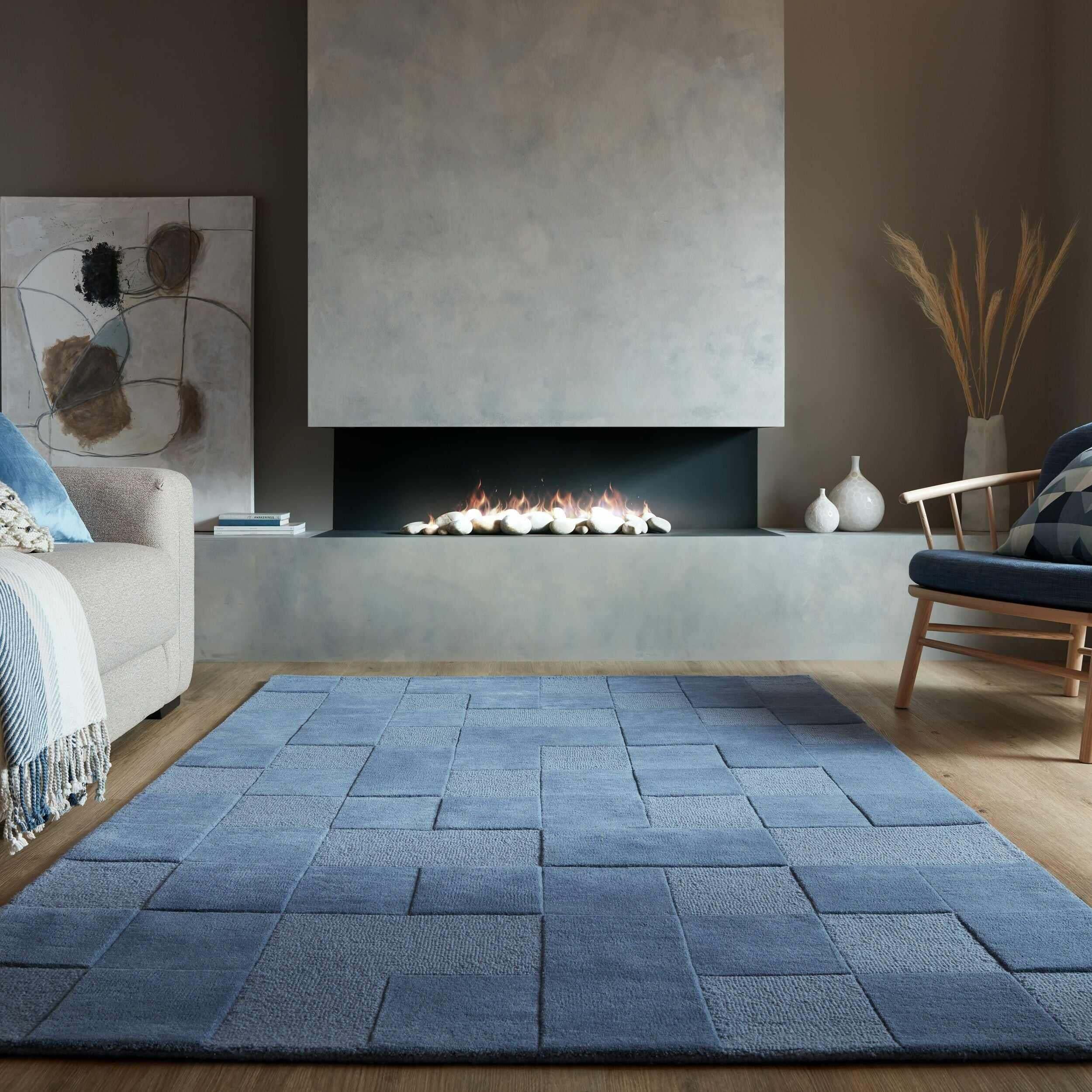 Tapis en laine moderne CHECKERBOARD