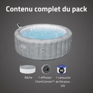 Bestway Spa gonflable rond Lay-Z-Spa Bali Smart AirJet EnergySense WiFi 4-6 personnes