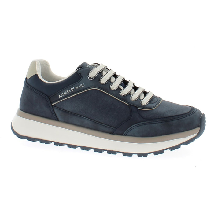 Armata di Mare Scarpe Uomo Sneakers Casual Stringate con Soletta Rimovibile in Memory Foam AMU S25D743 Navy